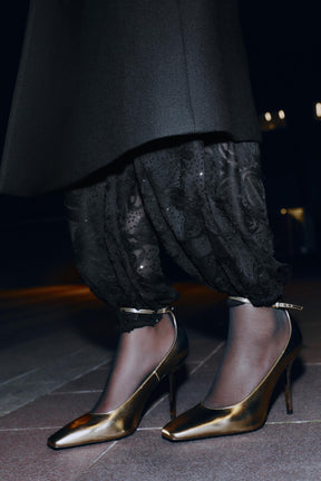 METALLIC HIGH-HEEL SHOES