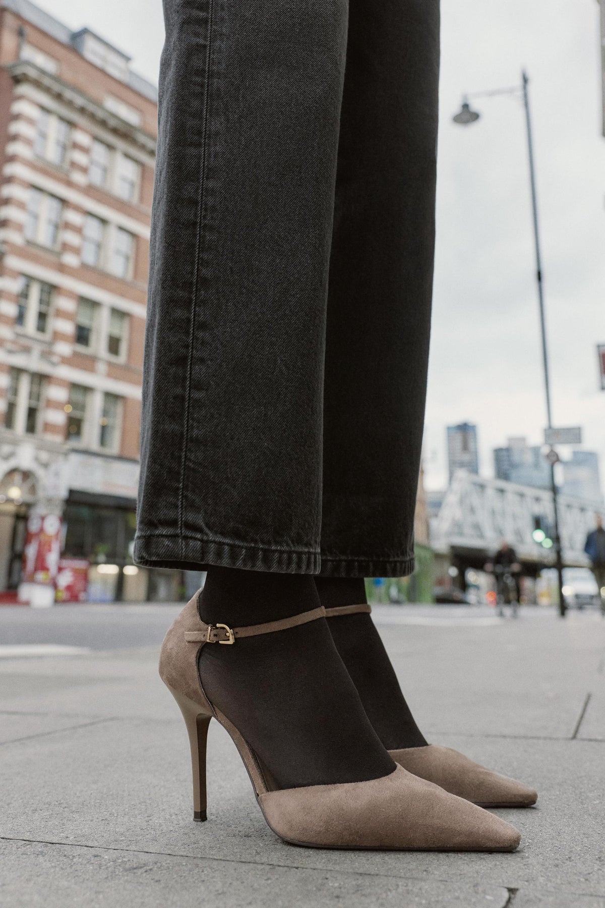 Ankle Strap High-Heel Shoes