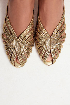 METALLIC STILETTO SANDALS