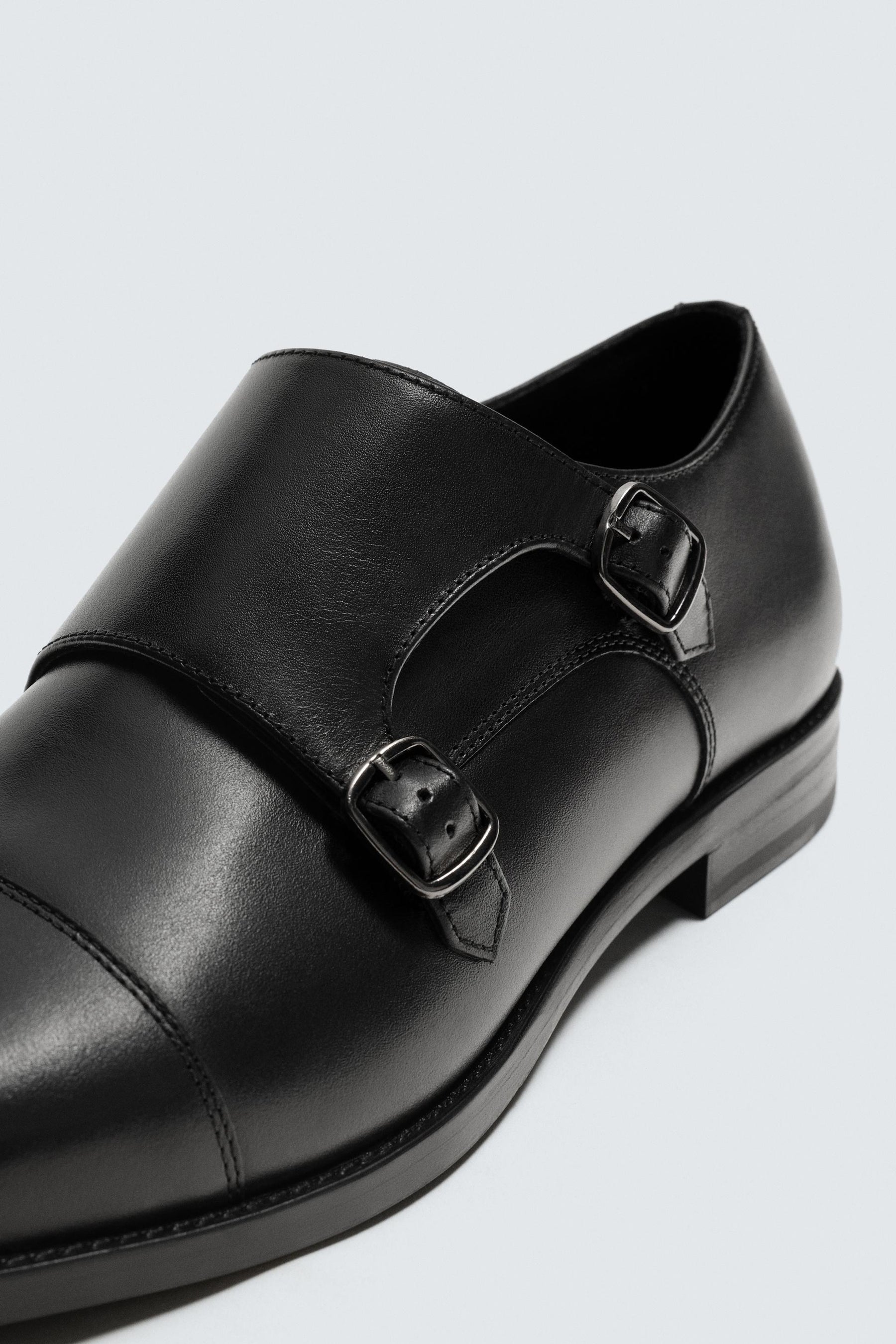LEATHER DOUBLE MONK STRAP SHOES - Image 6