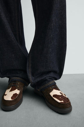 ANIMAL PRINT LEATHER DECK SHOES - Image 3