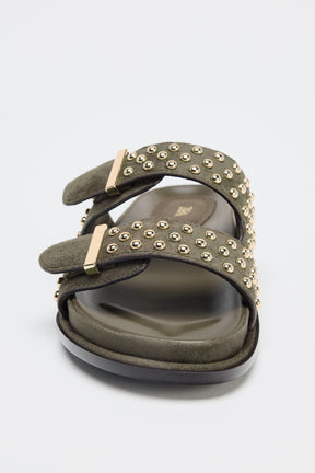 STUDDED BUCKLE SANDALS