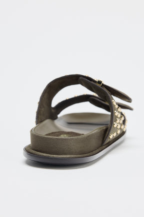 STUDDED BUCKLE SANDALS