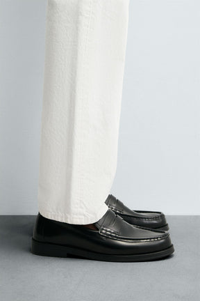 LEATHER PENNY LOAFERS - Image 1