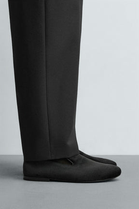 VELVET-EFFECT LOAFERS - Image 1