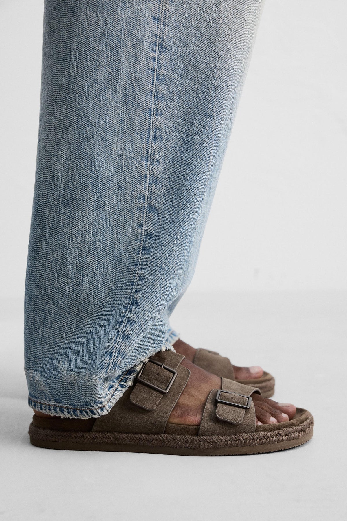 DOUBLE STRAP LEATHER SANDALS - Image 2