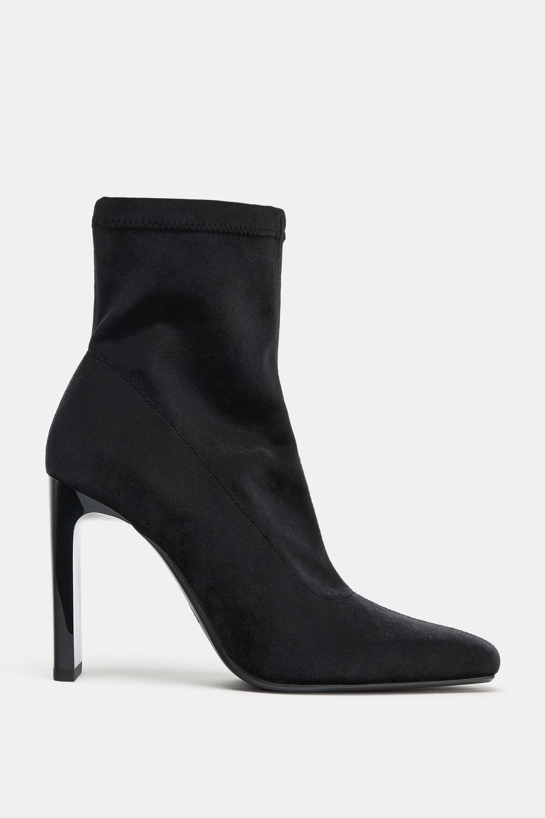 VELVET ANKLE BOOTS