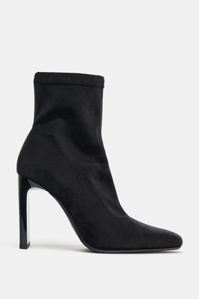 VELVET ANKLE BOOTS