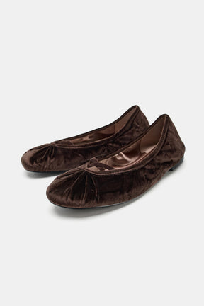 Velvet Ballet Flats with