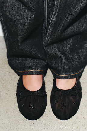 SHINY MESH BALLERINAS