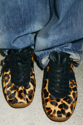 ANIMAL PRINT LEATHER TRAINERS
