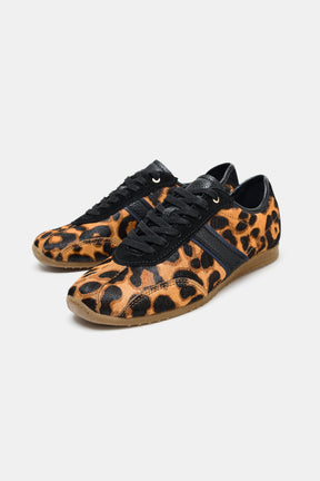 ANIMAL PRINT LEATHER TRAINERS
