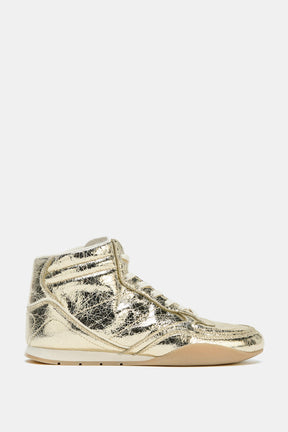 METALLIC HIGH-TOP TRAINERS