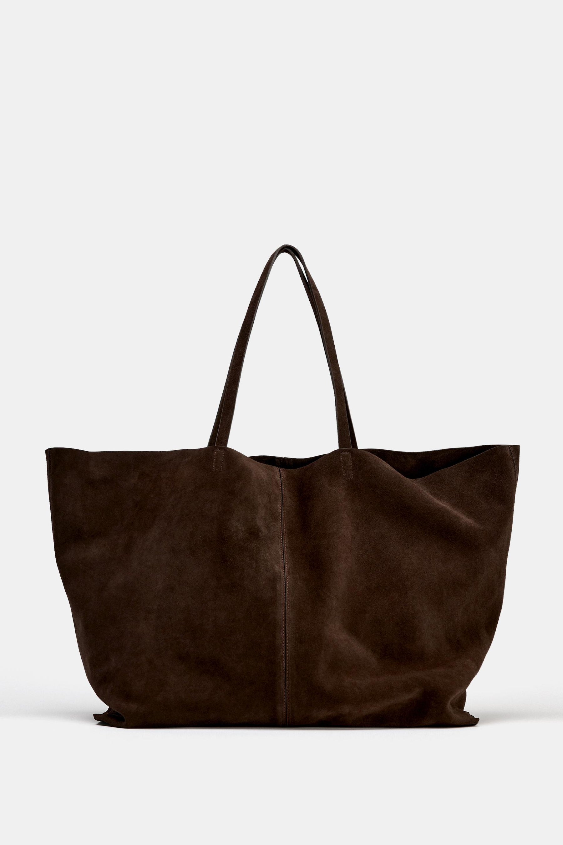 SPLIT SUEDE TOTE BAG